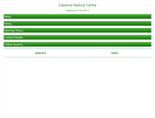 Tablet Screenshot of clarencemedical.co.uk